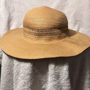 INC Lace-Insert Floppy Hat-Natural